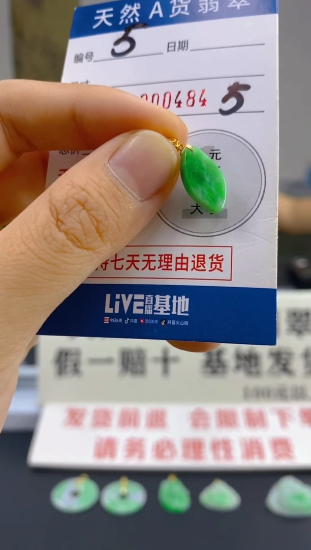 【闪购商品】翡翠颈饰18K金镶嵌天然翡翠A货