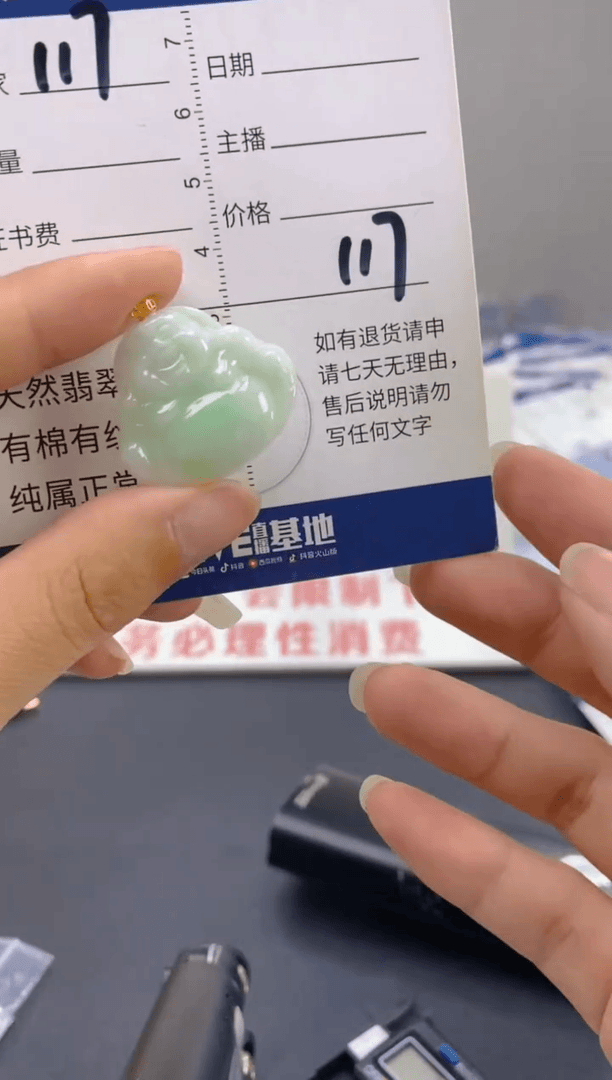 【闪购商品】翡翠颈饰18K金镶嵌天然翡翠A货