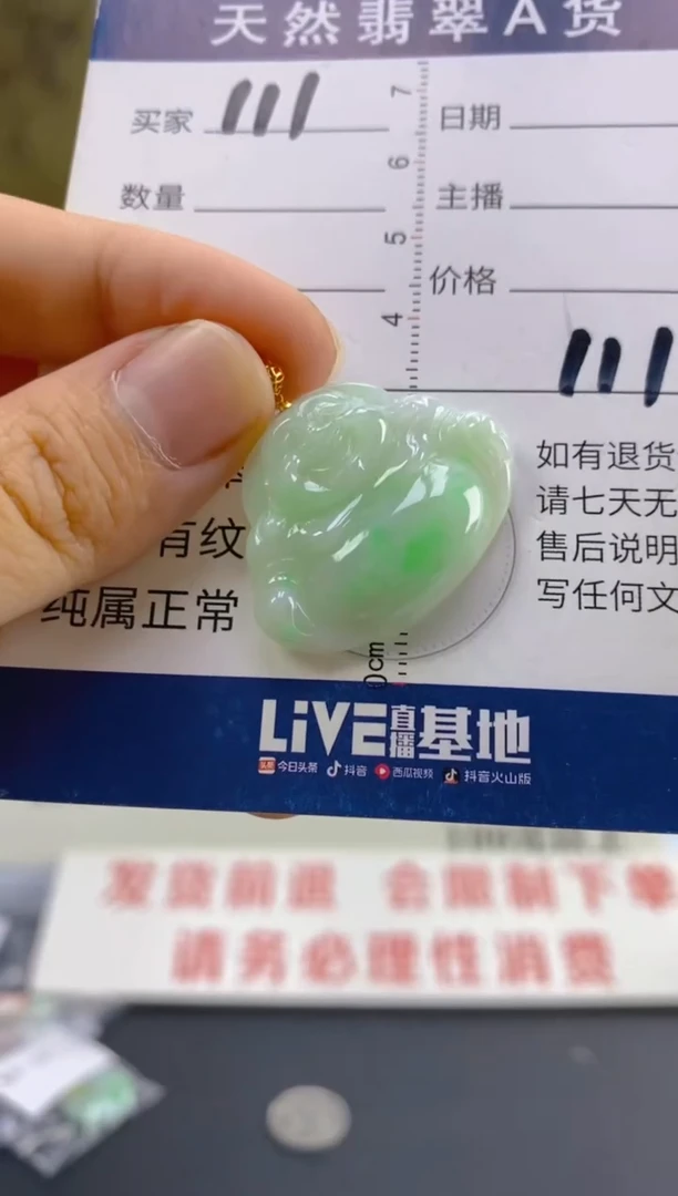 【闪购商品】翡翠颈饰18K金镶嵌天然翡翠A货