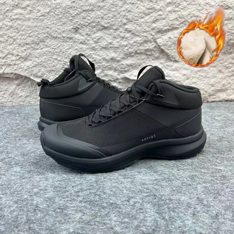 外贸高端男鞋户外越野跑鞋轻便减震秋冬防寒保暖舒适高帮登山鞋