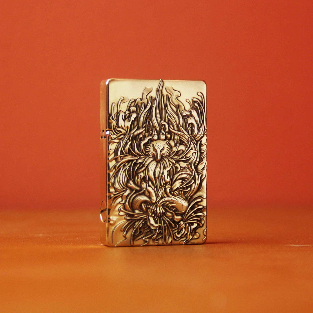 ZORROZL8蝎子九尾浮雕纯铜一体机超薄重甲防风礼品送男友打火机