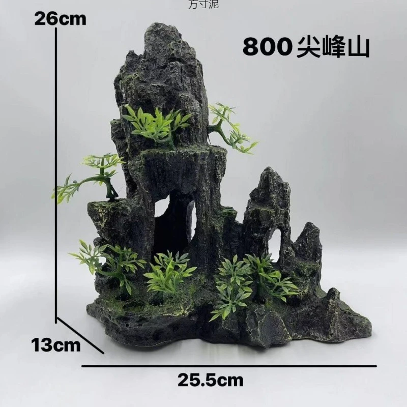 鱼缸造景仿真假山装饰树脂假山水族用品水族箱微景观大小摆件批发