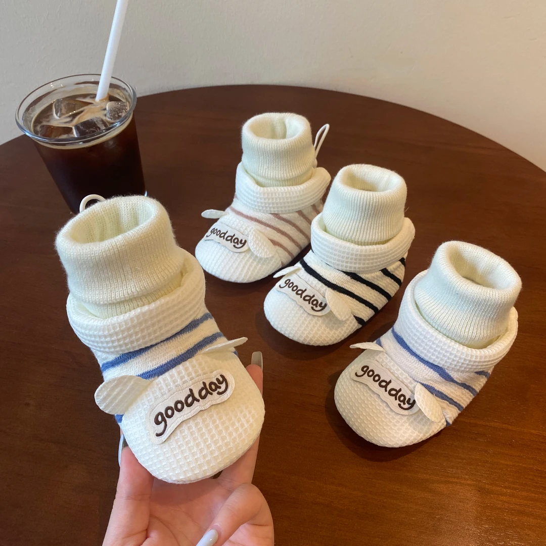 婴儿学步鞋子软底春秋冬季0一1岁新生男女宝宝8-10个月不掉布鞋袜