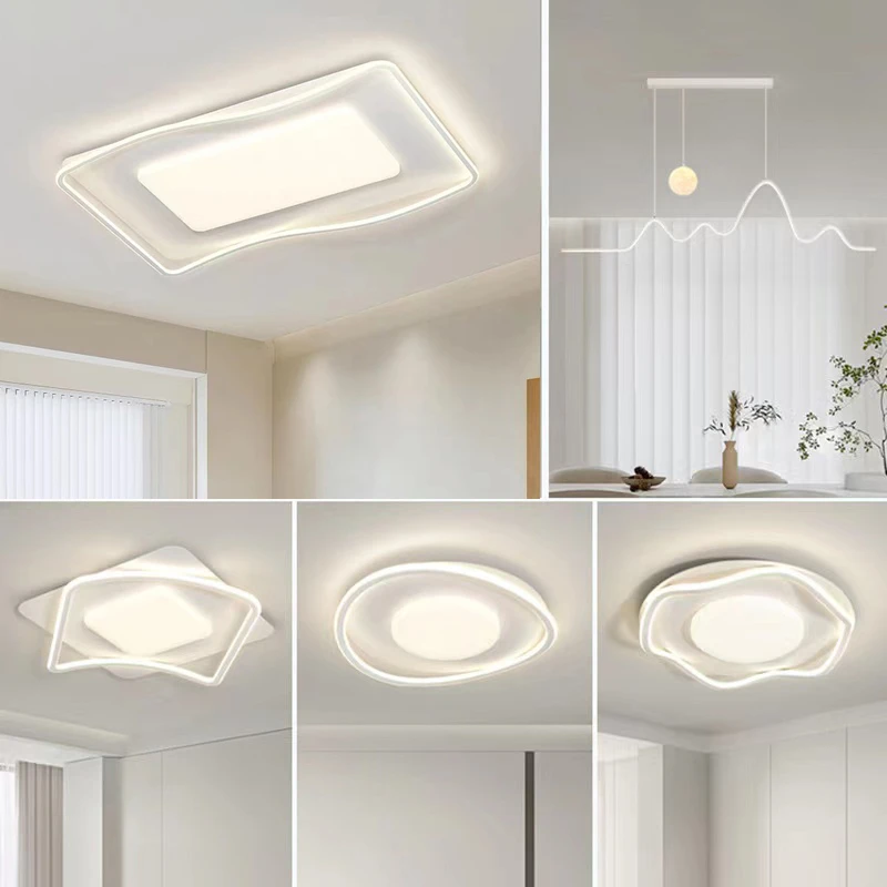 奶油风LED客厅吸顶灯卧室吸顶灯现代简约主卧灯具灯饰温馨房间灯