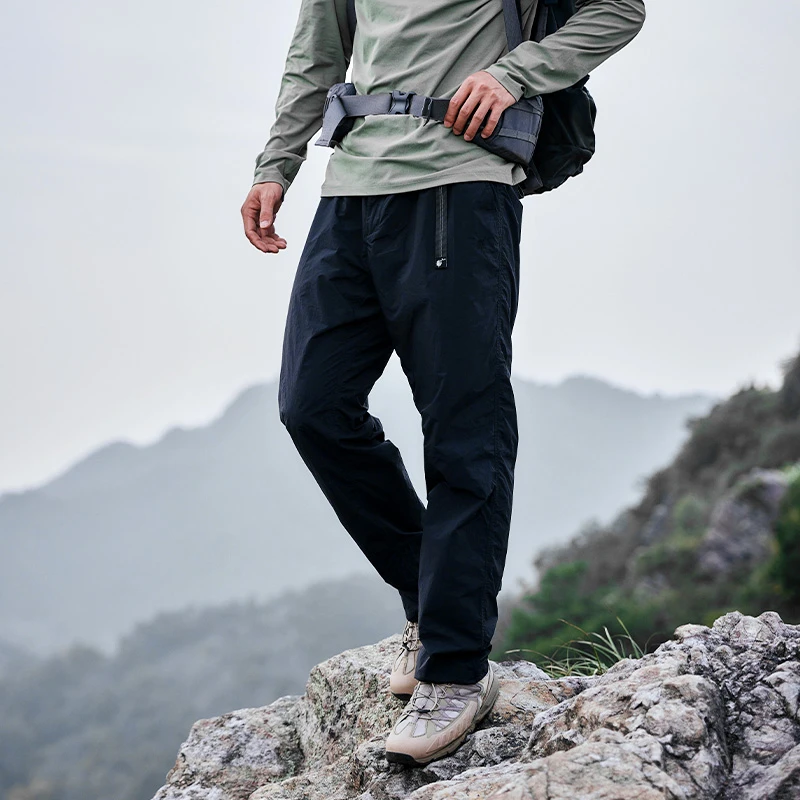 山之道伴山户外防泼水徒步长裤男士轻薄款透气直筒休闲裤夏季