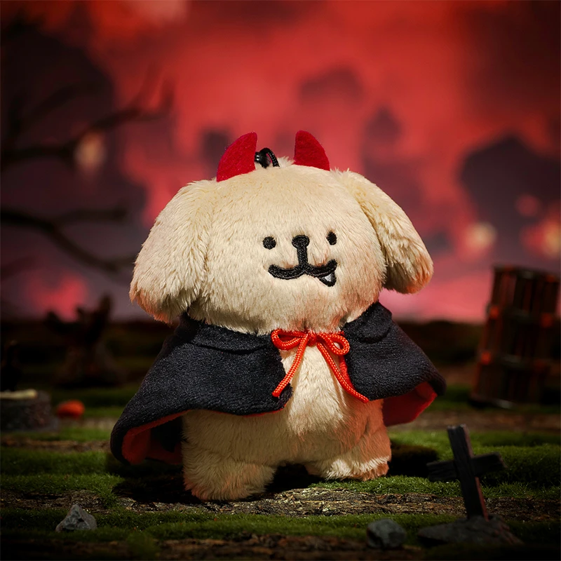 线条小狗Maltese原创变装恶魔金毛毛绒挂件南瓜款包挂情侣礼物
