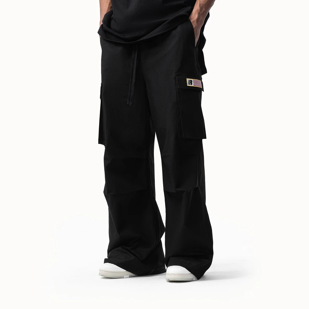 FDR官方店美式旗帜印花工装休闲裤男女潮牌情侣直筒裤运动长百搭