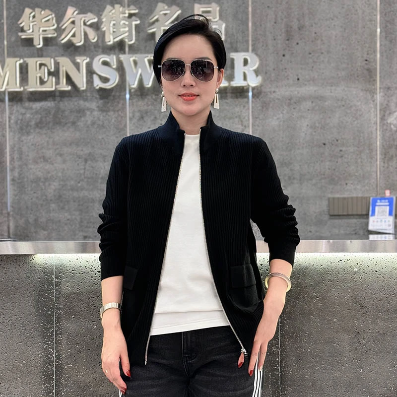 【华尔街名品】2024秋季百搭欧货简约时尚帅气休闲男士开衫外套