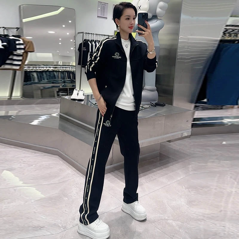 【华尔街名品】2024秋季新款男士休闲运动套装百搭欧货简约时尚帅气