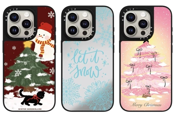 【高版镜面】c家圣诞系列用于苹果iphone11/16手机壳硬背软边防摔