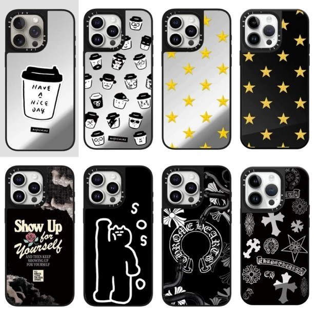 【高版镜面】C家潮牌星星咖啡适用Iphone15/11手机壳苹果1防摔保护