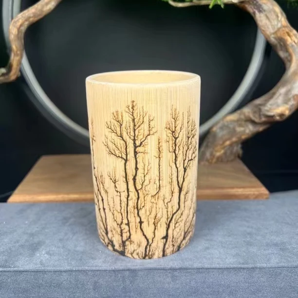 拍1发4  随机款  12CM 电击随型天然竹水杯笔筒