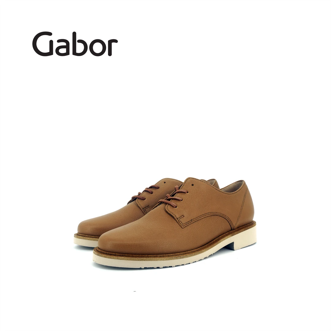【小水专属】Gabor嘉步学院风德彼鞋经典低帮英伦风羊皮革单鞋35214