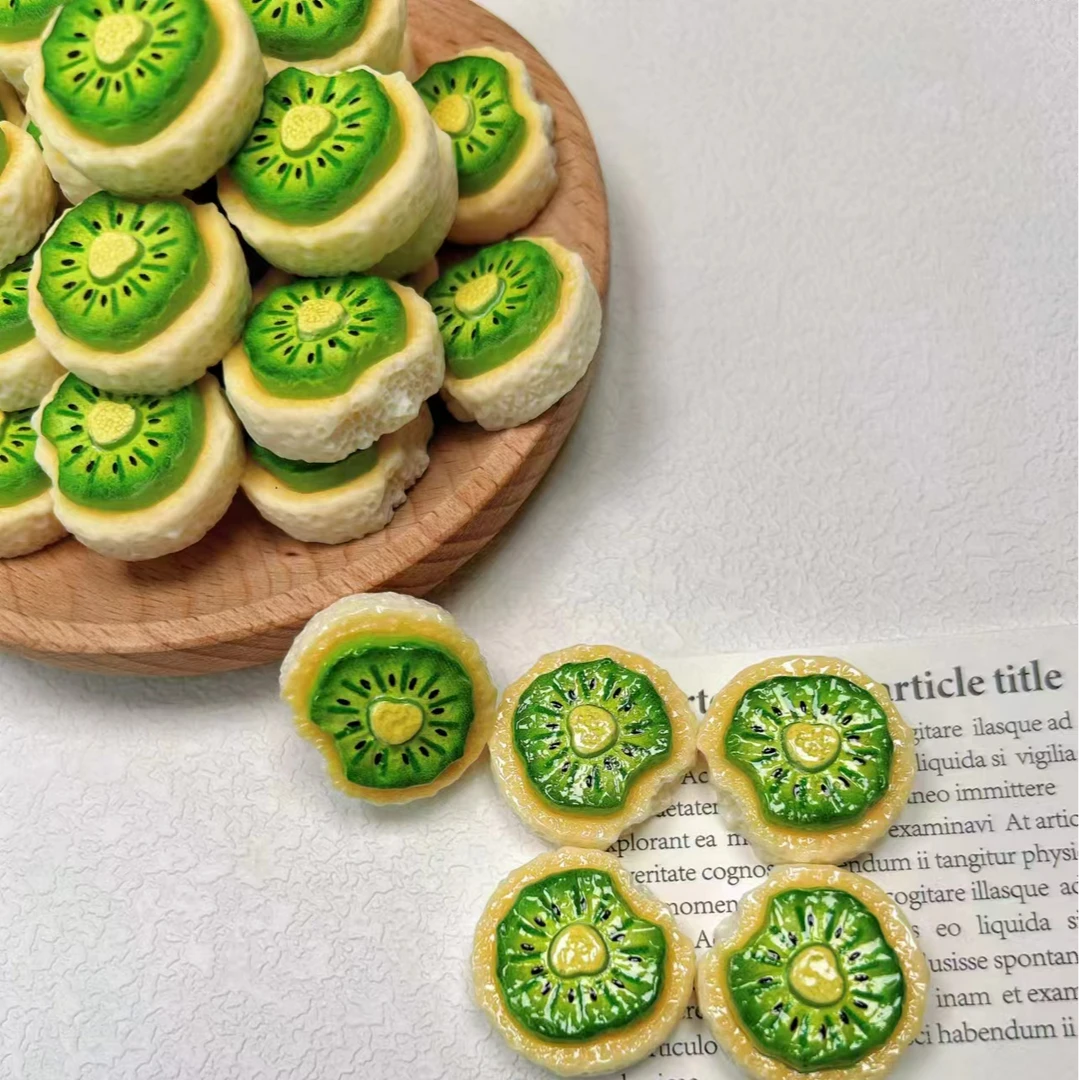小爱定制(奇异果大福）仿真零食玩具diy食玩树脂配件