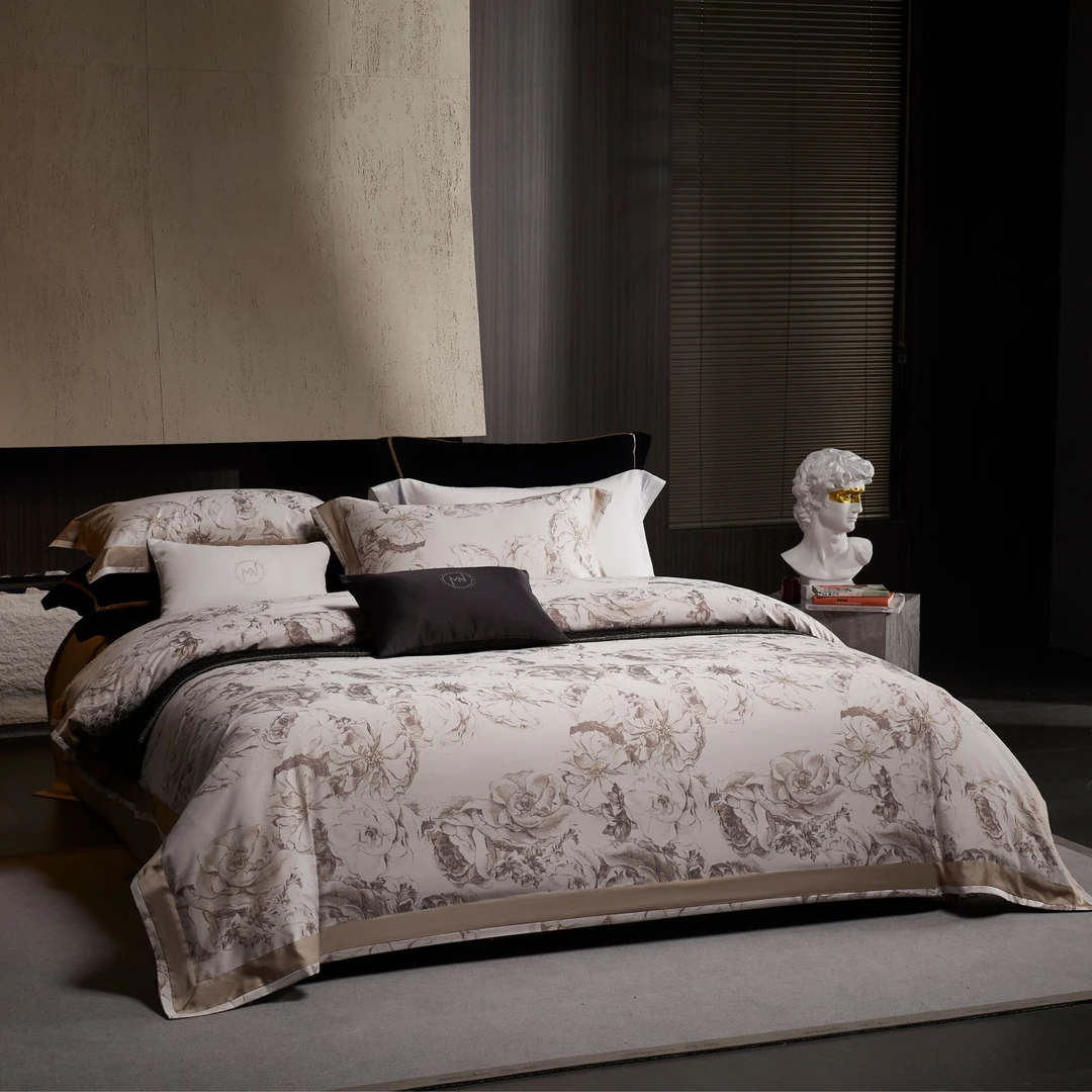 【贤公子】MN/慕奈 沉香-高端顶奢全棉色织提花四件套