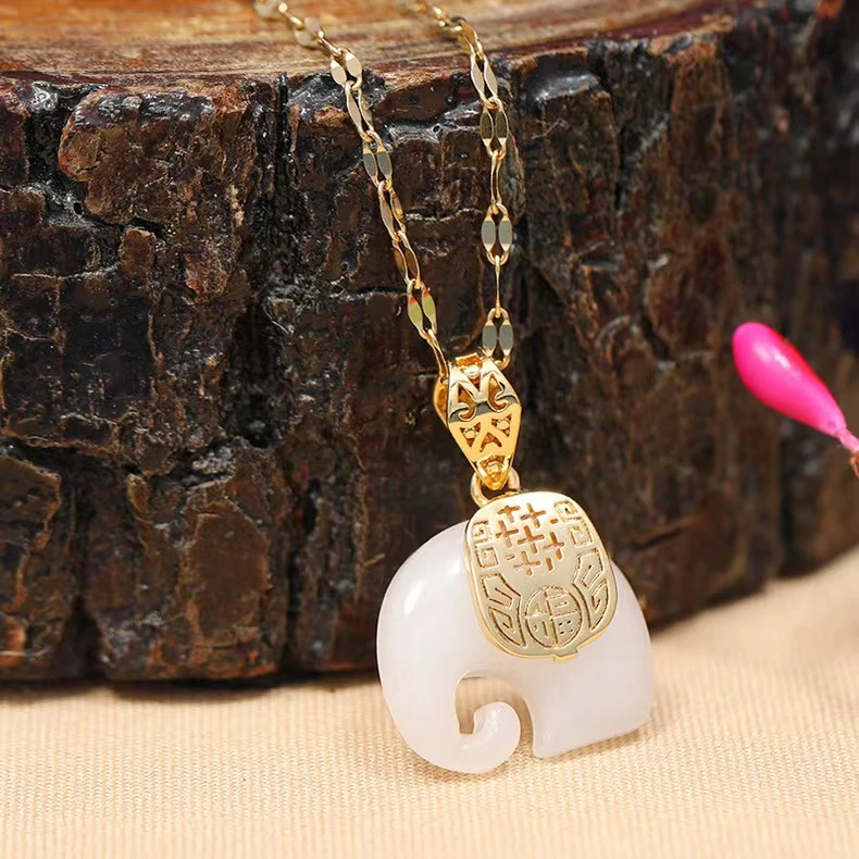 钛钢项链 A-92-大象（吉象如意）项链项链吊坠气质轻奢时尚百搭