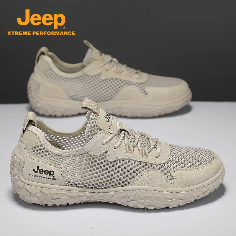 jeep吉普鞋夏季新款户外包头凉鞋镂空防滑男士运动休闲沙滩凉鞋