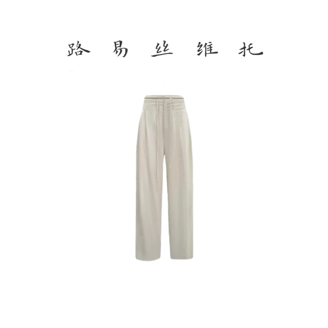 【莱赛尔亚麻】2023新款休闲简约时尚直筒宽松百搭裤小众设计师女