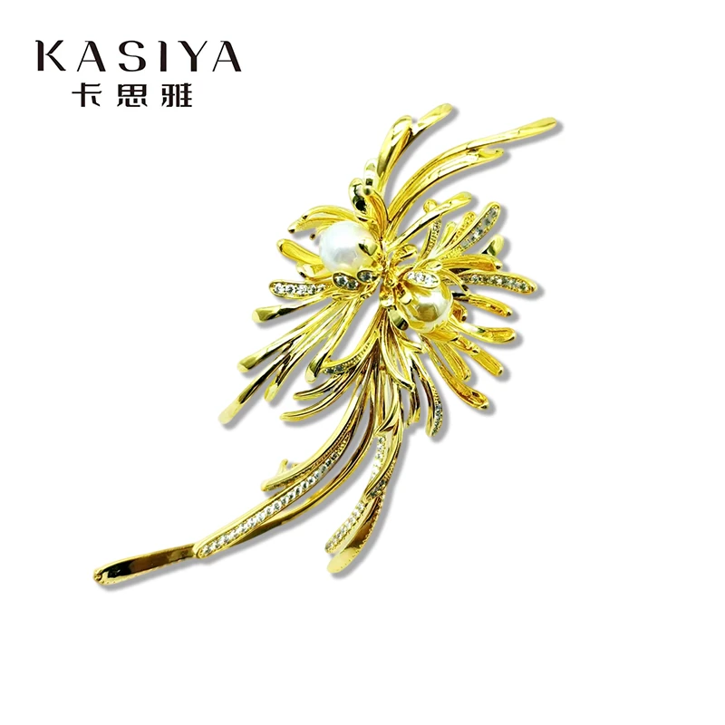 kasiya/卡思雅 铜合金胸针 正品高档烟花花束搭羊绒大衣胸针