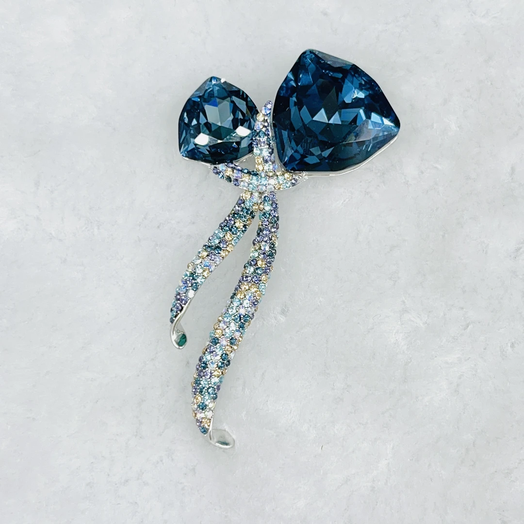 kasiya/卡思雅 铜合金胸针 轻奢高档蝴蝶结胸针搭外套大衣