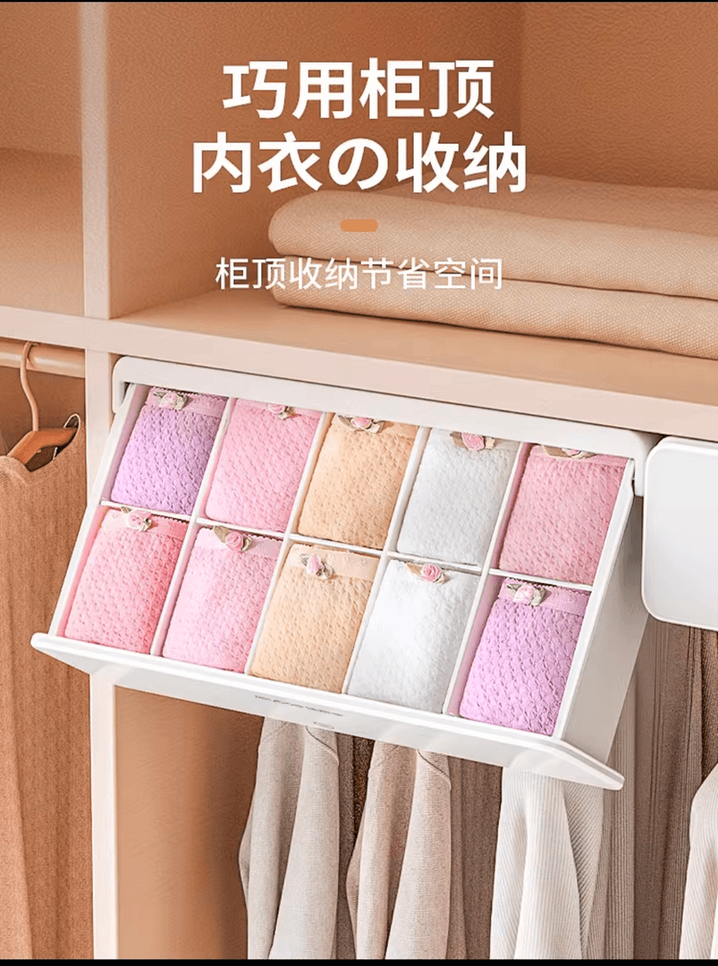 佳帮手悬挂分格衣袜收纳盒
