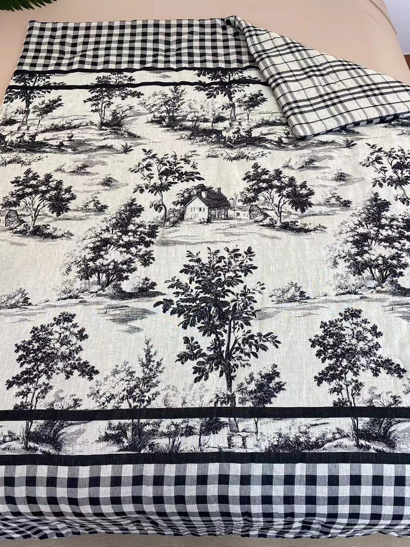 【枫林秘境】双人冬被200*230双层纱被子柔软亲肤透气加厚