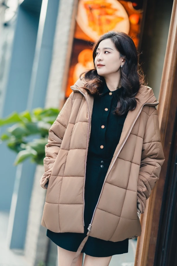哥弟GIRDEAR保暖轻便新雪丽棉服1400463