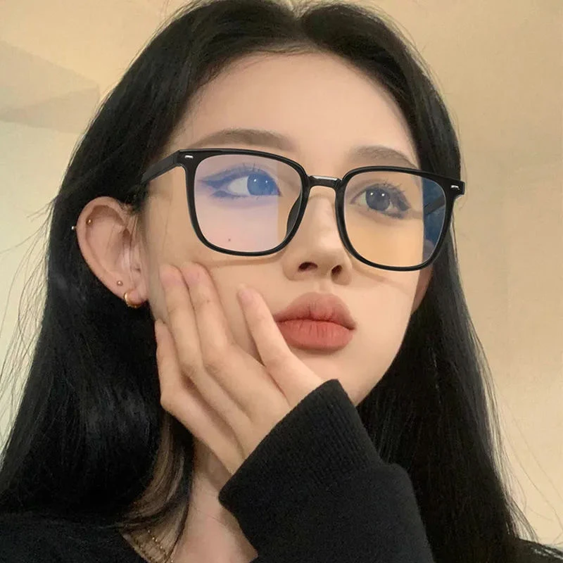 方圆脸眼镜黑框素颜眼镜大脸专用学生近视眼镜防蓝光眼镜专业配镜