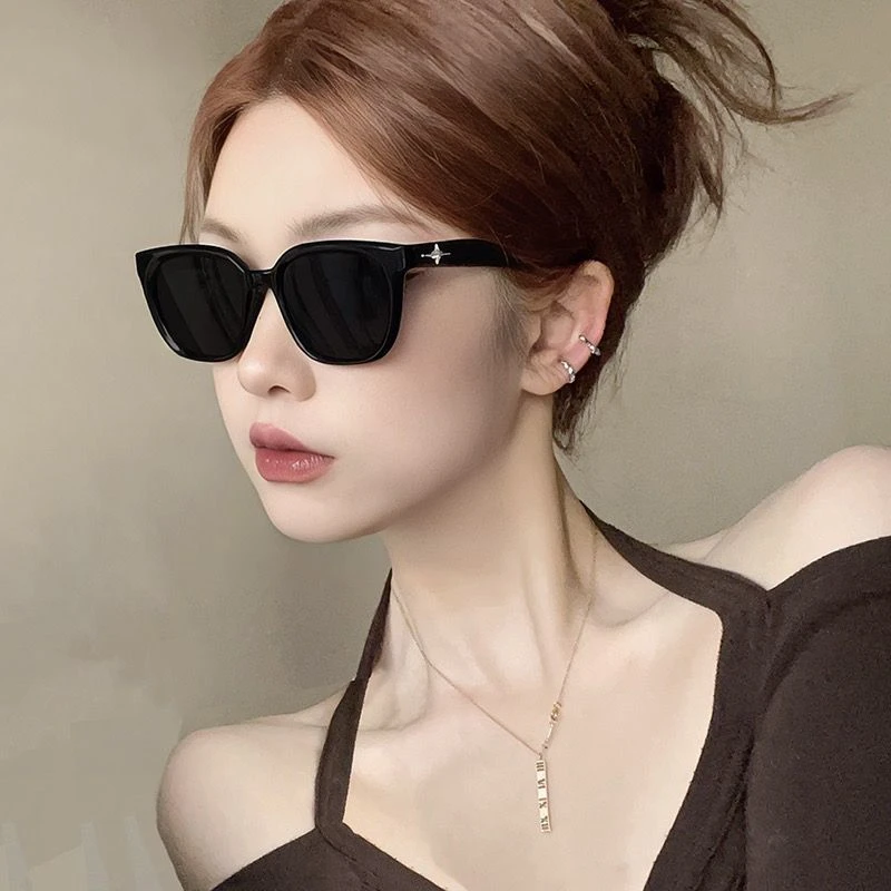 新款墨镜女高级感ins网红款方框显脸小偏光防晒近视太阳镜时尚男