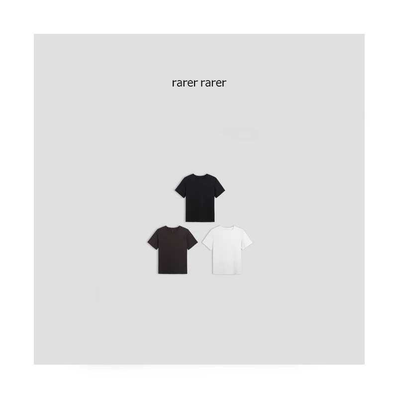 【rarer rarer】2401145 三色定制面料T恤