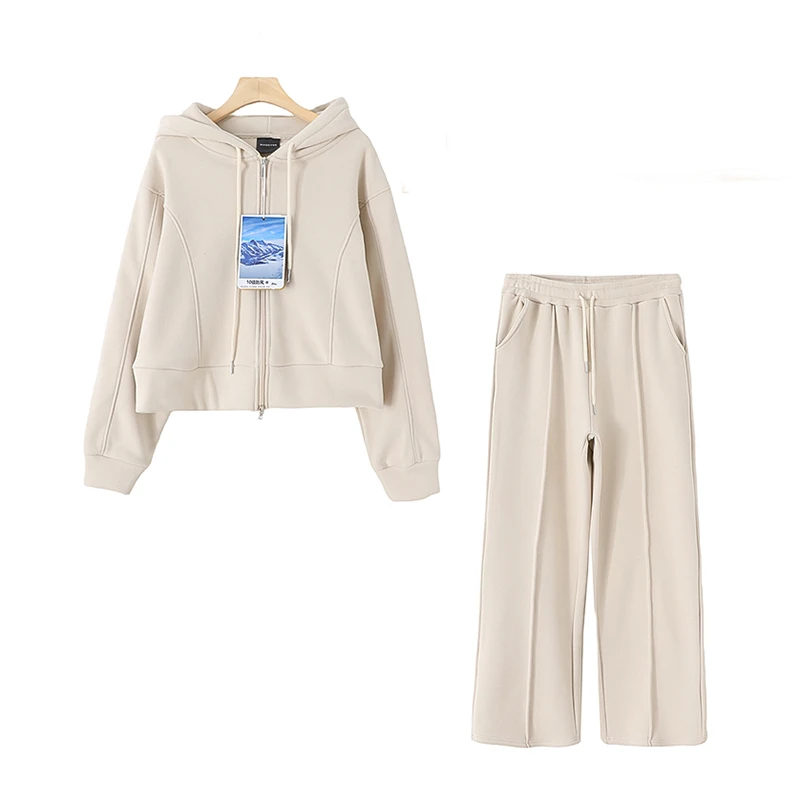 2025春季新款时尚套装三色高定韩版宽松休闲套装两件套简约显瘦