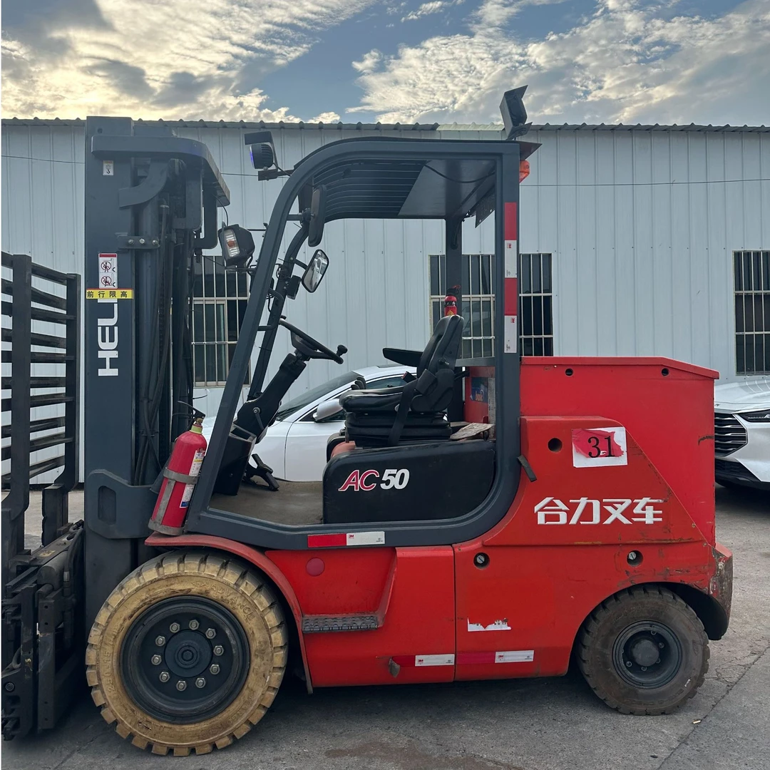 19年合力AC系列5吨电动叉车3节4.5米门架实心环保轮胎带单双叉