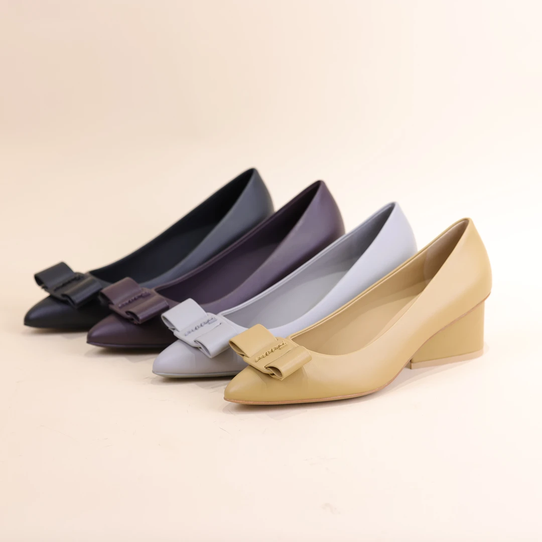 女鞋单鞋时尚粗跟高跟尖头浅口跟鞋气质舒适百搭春季细跟平底 186