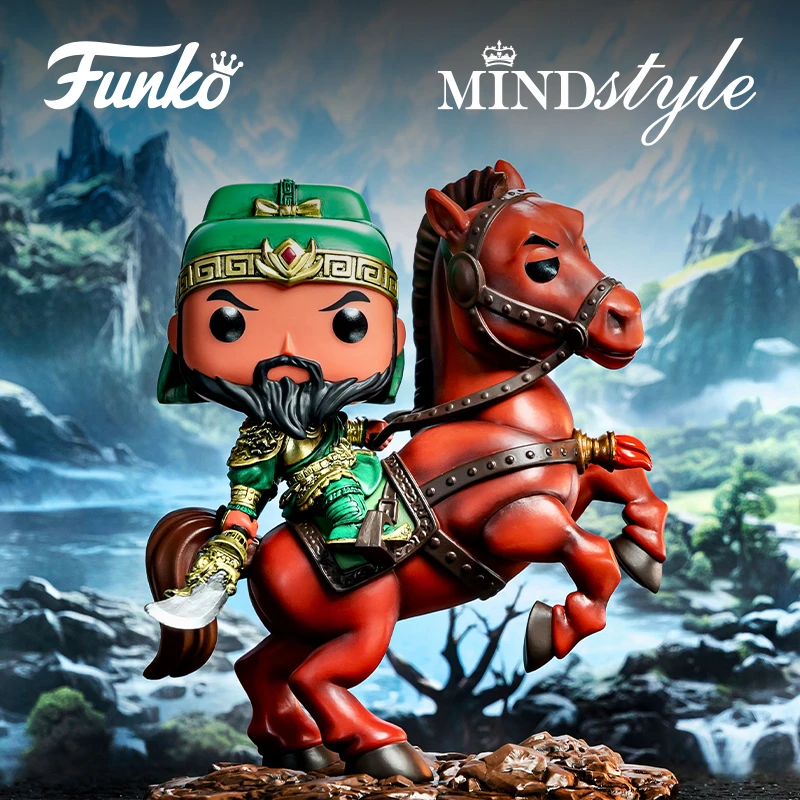 龙年限定款关羽骑赤兔马手办6英寸Pop Asia三国系列关公模型摆件