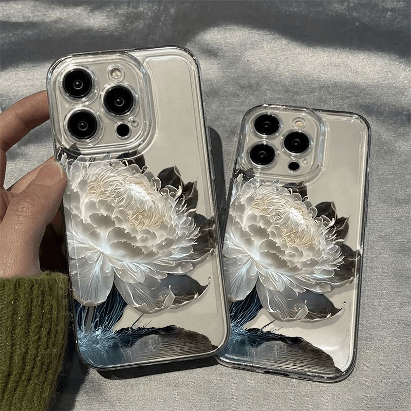 琉光荷花苹果15手机壳iPhone14promax12软壳13XR11女Xs男8Plus7