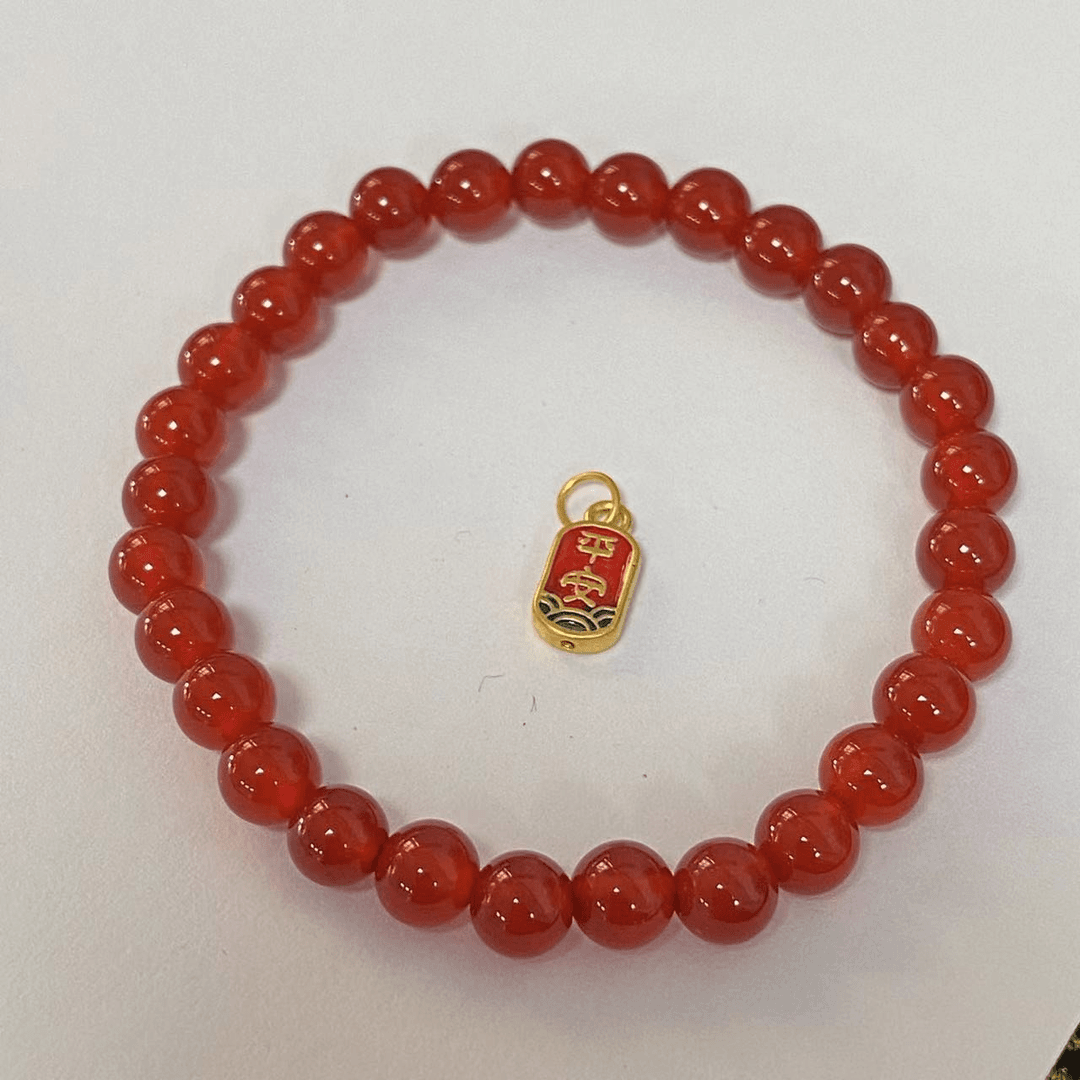 足金平安大吉玛 瑙手链时尚@@A271
