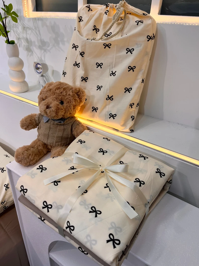 花西夫人新款全棉斜纹ins～印花纯棉学生三件套四件套简约风 蝶节