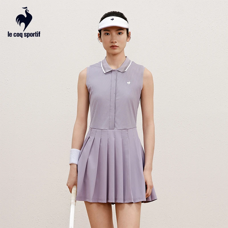 【尤莱特】乐卡克法国公鸡2024夏季女士网球运动连衣裙L242WCNE0203