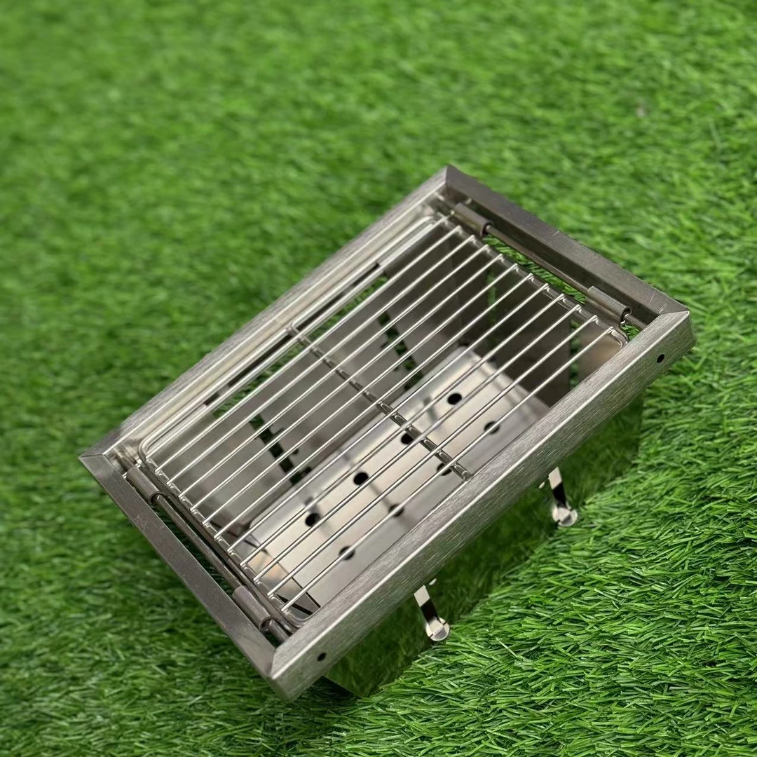 折叠烧烤炉迷你加粗条形烤网不锈钢炭烤炉煮茶炉家用户外露营