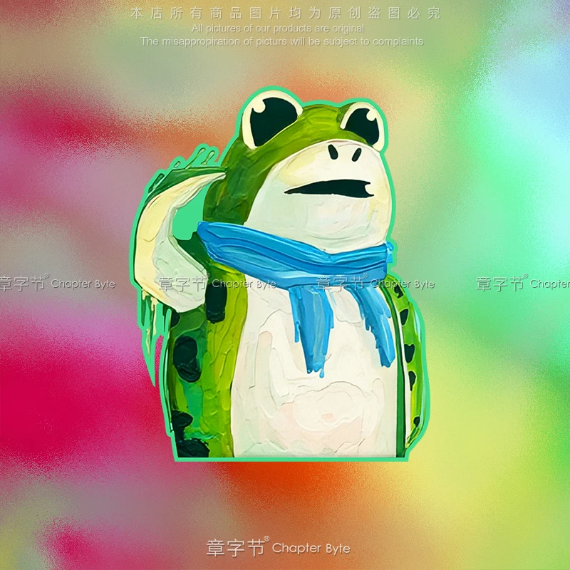 敬礼青蛙汽车防水贴纸个性创意可爱搞笑电动车身玻璃后车窗装饰贴