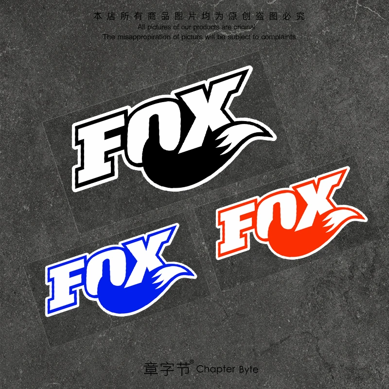 FOX车贴纸越野摩托车吉普牧马人山地车改装贴纸反光装饰车贴