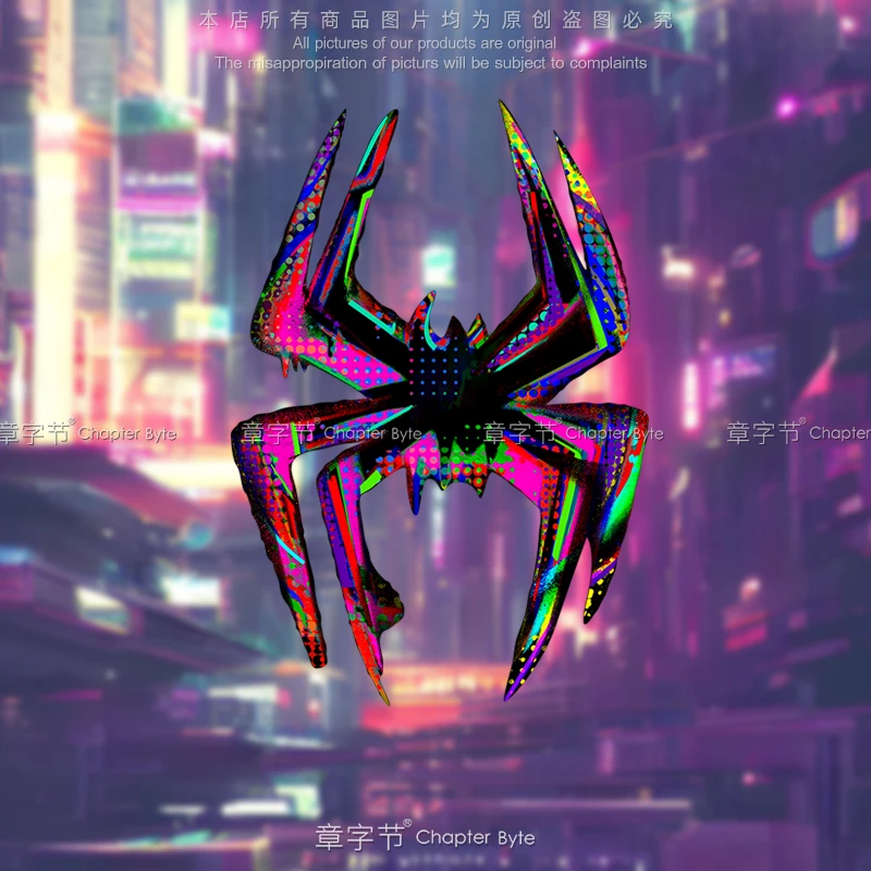 蜘蛛侠标志反光车贴格温迈尔斯纵横宇宙多重宇宙平面摩托电动贴纸