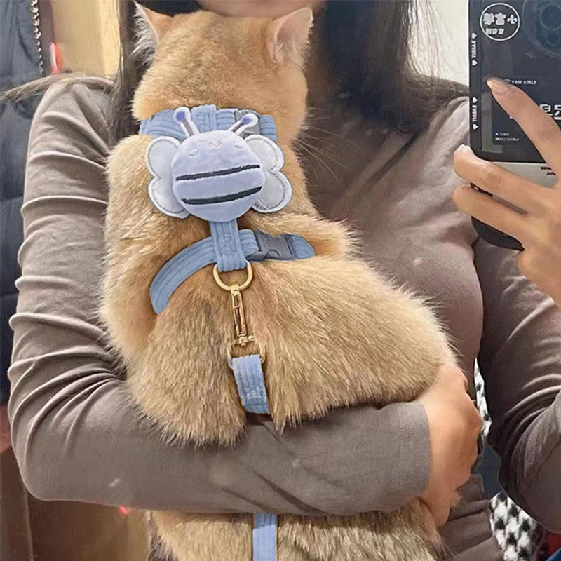 猫咪牵引绳外出专用防挣脱溜猫链子宠物猫猫小猫工字蜜蜂遛猫绳子