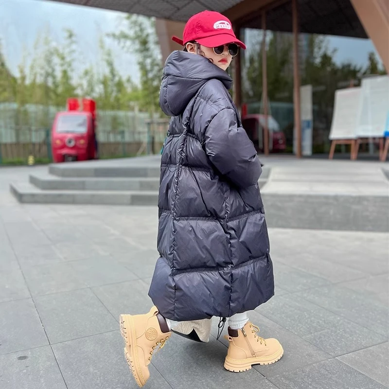 女童羽绒棉服2024新款洋气棉衣中长款冬季童装儿童冬装外套棉袄潮