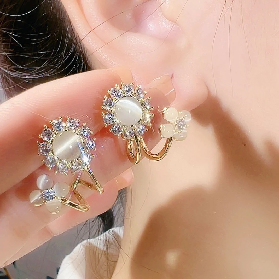 【女神花】轻奢时尚花型耳钉春夏减龄耳饰-219