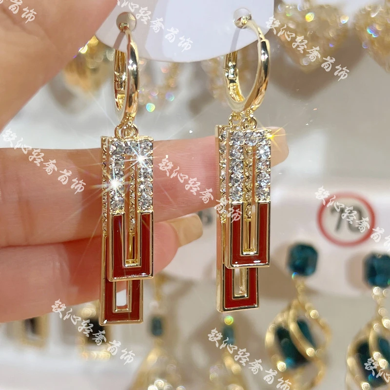 925银针耳环 气质高级感时尚轻奢大气耳环-379