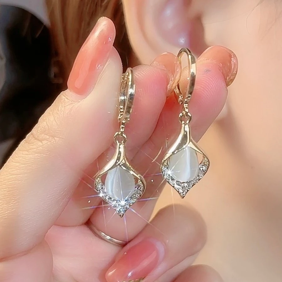 925银针耳环 天使之眼轻奢耳环耳饰-186