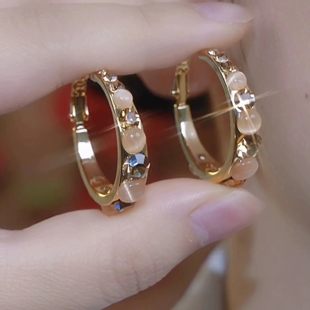 【双生恋】   圈圈耳环精致圆圈显脸瘦耳饰-654