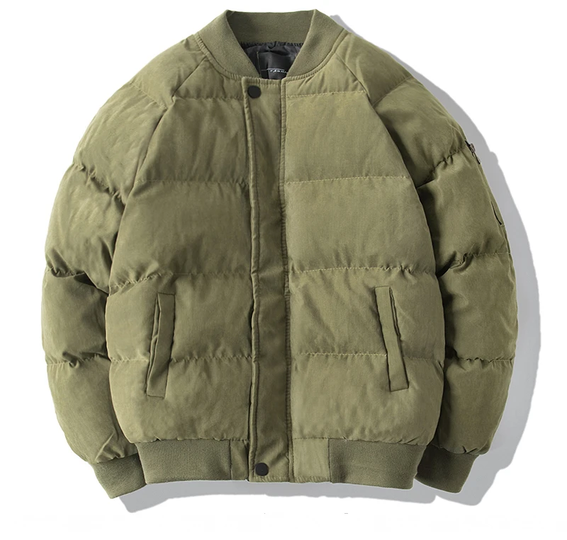 休闲加厚棒球服男士冬季棉衣外套潮牌宽松大码休闲棉服胖子棉袄男