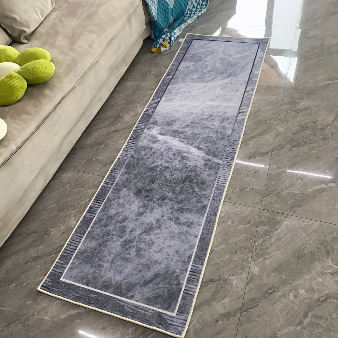 圈绒BY1270【渐变理石】北欧简约厨房地垫轻奢防滑可洗吸水长条地毯
